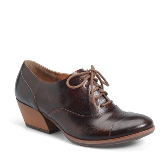 Kork-Ease Shoes - KORK-EASE bronze brown metallic leather Estella heeled cap top Oxford shoes 9
